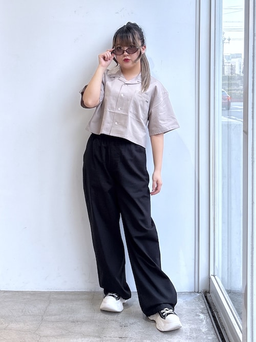 FADED FACE LABEL EASY PANTS（その他パンツ）｜X-girl（エックス