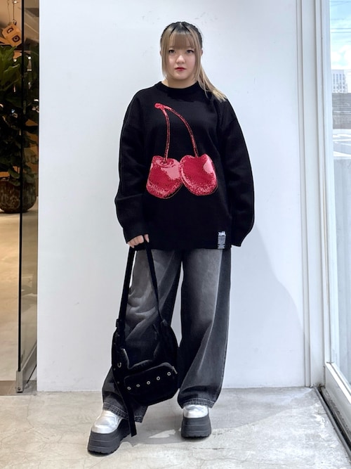 LOGO POCKET LOOSE DENIM PANTS（デニムパンツ）｜X-girl（エックス