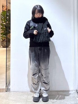 「X-girl（エックスガール）のアイテム」を使った、かのんさん（レディース・155cm）の秋コーディネート