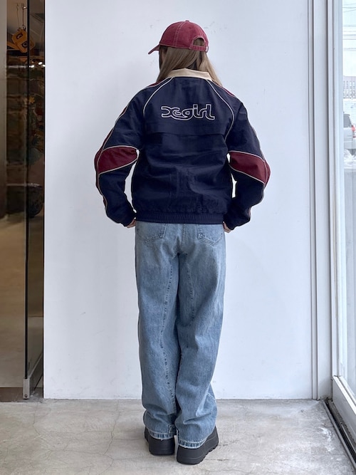極美品‪☆ X-girl 90ｓ風 ナイロンジャケット 2way バックロゴ　M X-girl（エックスガール） ジャケット FACE PATCH REVERSIBLE JACKET