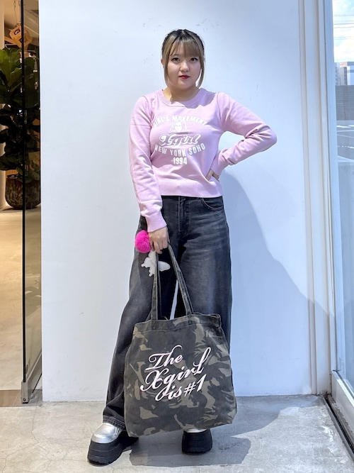 THE X-GIRL IS NUMBER ONE TOTE BAG（トートバッグ）｜X-girl