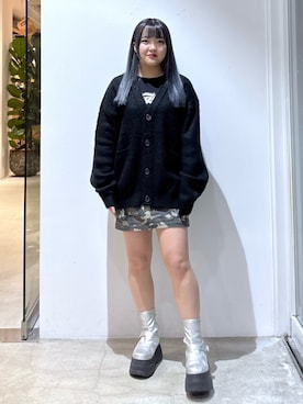 「X-girl（エックスガール）のアイテム」を使った、かのんさん（レディース・155cm）の秋コーディネート