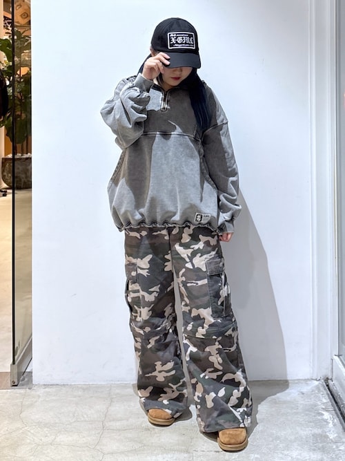 WASHED 2WAY WIDE LEG CARGO PANTS（カーゴパンツ）｜X-girl（エックス