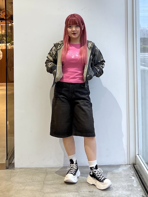 HIBISCUS CAMOUFLAGE ZIP UP SWEAT HOODIE（パーカー）｜X-girl