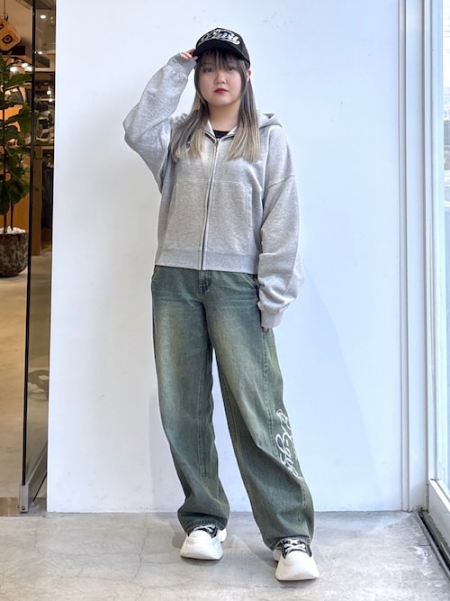 セール】SPRAY PRINT ZIP UP HOODIE（パーカー）｜X-girl（エックス