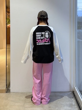 「X-girl（エックスガール）のアイテム」を使った、かのんさん（レディース・155cm）の秋コーディネート