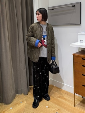 「アイテム（スウェット）」を使った、ゆうりさん（レディース・155cm）の秋コーディネート