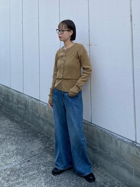 「アイテム（メガネ）」を使った、misakiさん（レディース・160cm）の秋コーディネート