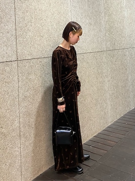 「アイテム（ワンピース/ドレス）」を使った、misakiさん（レディース・160cm）の冬コーディネート