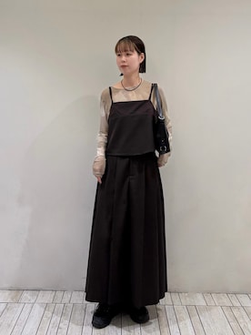 「アイテム（セットアップ）」を使った、misakiさん（レディース・160cm）の秋コーディネート
