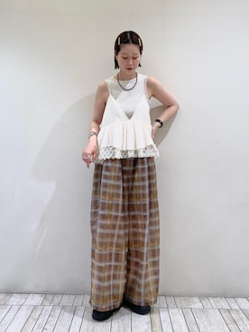 「KBF（ケイビーエフ）のアイテム（アクセサリー）」を使った、misakiさん（レディース・160cm）の夏コーディネート