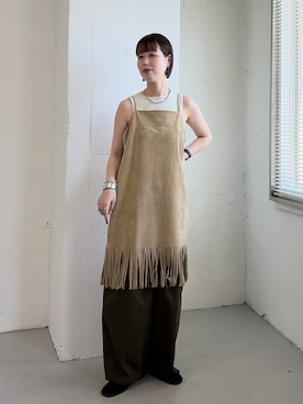 「秋服」｜「アイテム（ワンピース）」を使った、misakiさん（レディース・160cm）の夏コーディネート