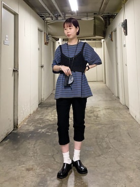 「KBF（ケイビーエフ）のアイテム（シューズ）」を使った、misakiさん（レディース・160cm）の春コーディネート