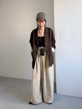「KBF（ケイビーエフ）のアイテム（帽子）」を使った、misakiさん（レディース・160cm）の夏コーディネート