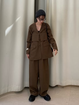 「アイテム（その他アウター）」を使った、misakiさん（レディース・160cm）の秋コーディネート