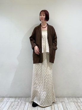 「KBF（ケイビーエフ）のアイテム（その他アウター）」を使った、misakiさん（レディース・160cm）の春コーディネート