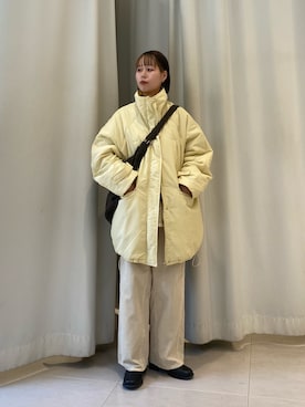 「アイテム（ダウンジャケット/コート）」を使った、misakiさん（レディース・160cm）の秋コーディネート