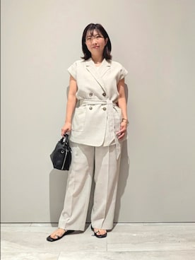 「qualite（カリテ）のアイテム（アクセサリー）」を使った、HATTORIさん（レディース・155cm）の春コーディネート