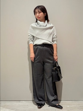 「アイテム（バングル/リストバンド）」を使った、HATTORIさん（レディース・155cm）の秋コーディネート