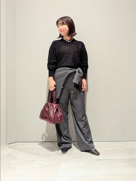 「LOWELL things（ロウェル　シングス）のアイテム（ショルダーバッグ）」を使った、HATTORIさん（レディース・155cm）の秋コーディネート