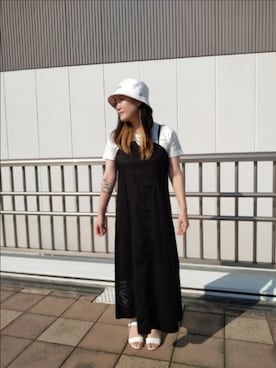 「AVIREX（アヴィレックス）のアイテム（ワンピース/ドレス）」を使った、あいさん（レディース・161cm）の夏コーディネート
