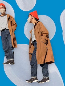 「Simplicite（サンプリシテ）のアイテム（ジャケット/アウター）」を使った、abu♡さん（レディース・155cm）の冬コーディネート