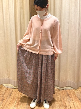 「ゆべしコラボ」｜「アイテム（パンツ）」を使った、にしさん（レディース・153cm）の春コーディネート