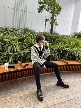 「G.O.C（ジーオーシー）のアイテム（パンツ）」を使った、hiro000086さん（メンズ・174cm）の冬コーディネート