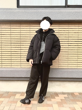 「大学生コーデ」｜「アイテム（ダウンジャケット/コート）」を使った、Aoさん（メンズ・174cm）の秋コーディネート