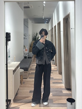 「アイテム（デニムジャケット）」を使った、gaさん（メンズ・173cm）の秋コーディネート