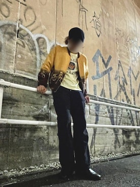 「Buzz Rickson's（バズリクソンズ）のアイテム（Tシャツ/カットソー）」を使った、kooooohey1208さん（メンズ・174cm）の冬コーディネート