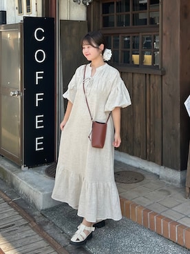 「アイテム（イヤリング）」を使った、momo🐇さん（レディース・153cm）の夏コーディネート
