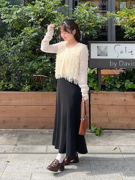 「GIUNON（ジウノン）のアイテム」を使った、momo🐇さん（レディース・153cm）の春コーディネート