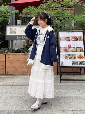 「アイテム（レッグウェア）」を使った、momo🐇さん（レディース・153cm）の秋コーディネート