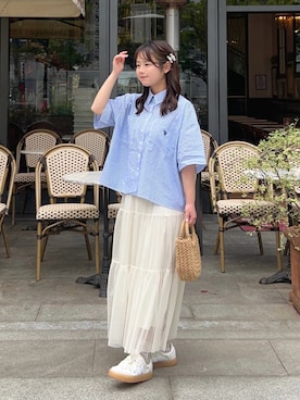 「florist（フローリスト）のアイテム」を使った、momo🐇さん（レディース・153cm）の春コーディネート