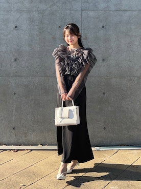 「アイテム（ドレス）」を使った、momo🐇さん（レディース・153cm）の秋コーディネート