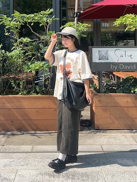 「アイテム（バッグ）」を使った、momo🐇さん（レディース・153cm）の夏コーディネート