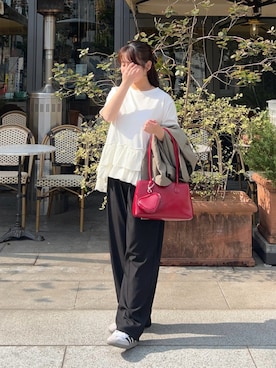 「mystic（ミスティック）のアイテム」を使った、momo🐇さん（レディース・153cm）の春コーディネート