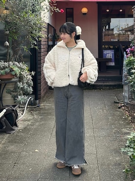 「アイテム（ボストンバッグ）」を使った、momo🐇さん（レディース・153cm）の秋コーディネート