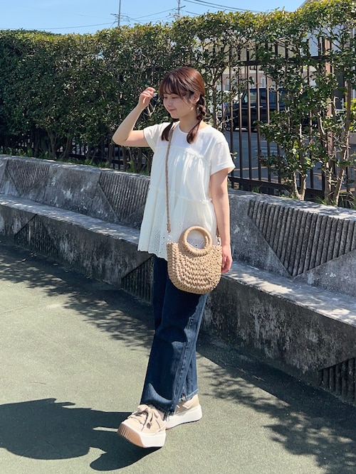 セール】ティアードコットンレースドッキングTEE（Tシャツ