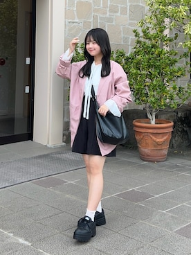 「アイテム（スニーカー）」を使った、momo🐇さん（レディース・153cm）の秋コーディネート