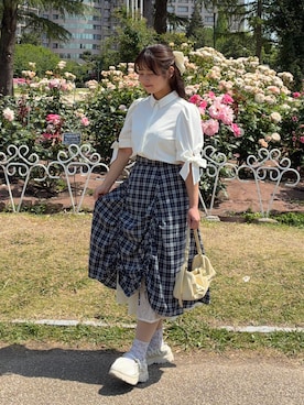 「idem（イデム）のアイテム」を使った、momo🐇さん（レディース・153cm）の春コーディネート