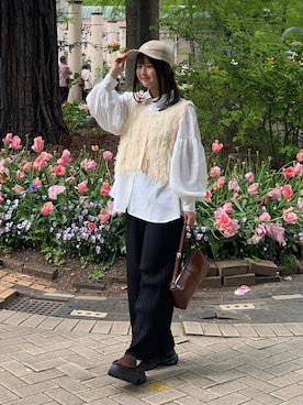 「BONLECILL（ボンルシール）のアイテム」を使った、momo🐇さん（レディース・153cm）の春コーディネート