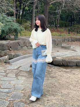 「GeeRA（ジーラ）のアイテム」を使った、momo🐇さん（レディース・153cm）の冬コーディネート