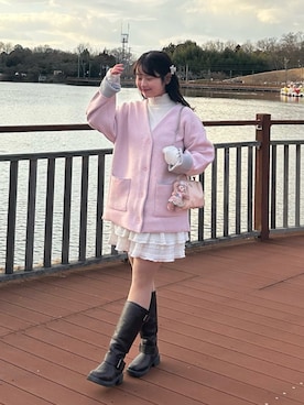 「Disney（ディズニー）のアイテム」を使った、momo🐇さん（レディース・153cm）の冬コーディネート