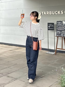 「アイテム（ヘアアクセサリー）」を使った、momo🐇さん（レディース・153cm）の秋コーディネート
