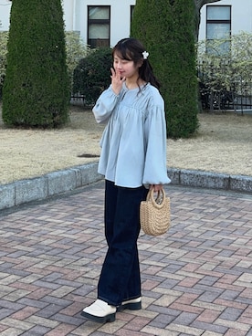 「mil（ミル）のアイテム」を使った、momo🐇さん（レディース・153cm）の春コーディネート