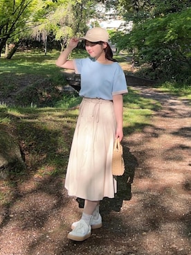 「BONLECILL（ボンルシール）のアイテム」を使った、momo🐇さん（レディース・153cm）の春コーディネート