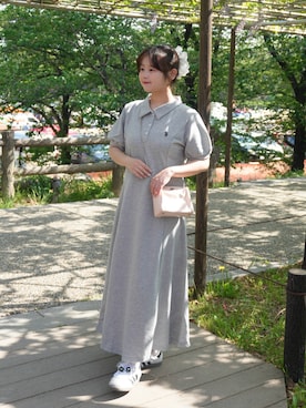 「GIUNON（ジウノン）のアイテム」を使った、momo🐇さん（レディース・153cm）の春コーディネート