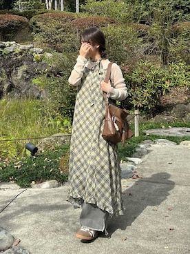 「ワンピース」｜momo🐇さん（レディース・153cm）の秋コーディネート